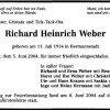 Weber Richard 1914-2004 Todesanzeige